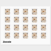 Aangepaste QR code sticker (QR code sjabloon QR#54 (Vel)