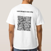Aangepaste QR Code T-shirt met uw bedrijfsnaam (Achterkant)