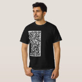Aangepaste QR-code T-shirt voorbeeld (Voorkant volledig)