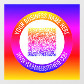 Aangepaste QR-code Tekst Business Promo Venster Cl Raamsticker (Vel)