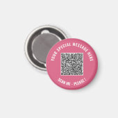 Aangepaste QR-code tekst en kleuren magneet sjablo (Voorkant / Achterkant)