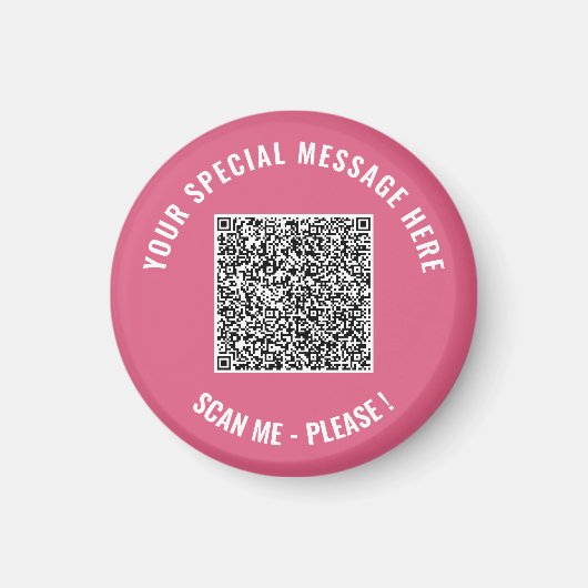 Aangepaste QR-code tekst en kleuren magneet sjablo (Voorkant)