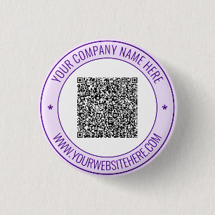 Aangepaste QR-code tekst en kleuren Promotieknop Ronde Button 3,2 Cm