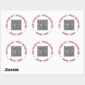 Aangepaste QR-code Tekst en kleuren Stickers Sjabl (Vel)
