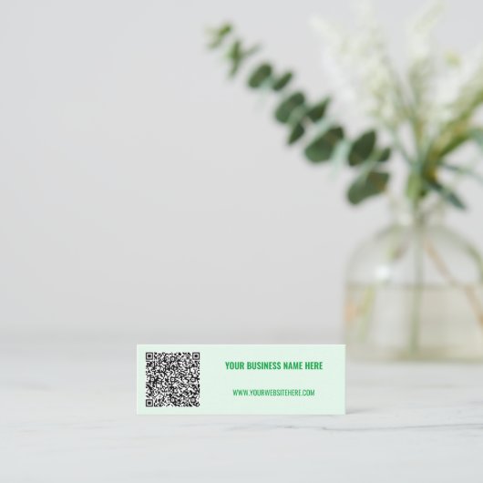 Aangepaste QR Code Tekst en Kleuren Uw Visitekaart Mini Visitekaartje (Staand voorkant)