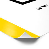 Aangepaste QR-code tekst Modern glanzend Zakelijk Perfect Poster (Hoek)