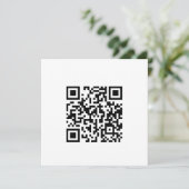 Aangepaste Qr-code tekst moderne vierkant-uitnodig (Staand voorkant)