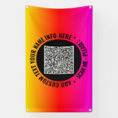 Aangepaste QR-code tekst promotionele banner sjabl (Verticaal)