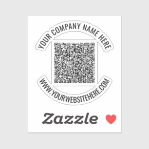 Aangepaste QR-code Tekst Promotionele zakelijke St Sticker