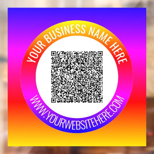 Aangepaste QR-code tekst Zakelijke promotie Ruiter Raamsticker (Vel 2)