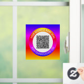Aangepaste QR-code tekst Zakelijke promotie Ruitst Raamsticker (Huis)