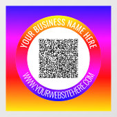Aangepaste QR-code tekst Zakelijke promotie Ruitst Raamsticker (Vel)