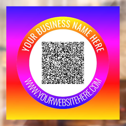 Aangepaste QR-code tekst Zakelijke promotie Ruitst Raamsticker (Vel 2)