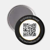 Aangepaste QR-code Tekst zwart wit Magneet (Voorkant / Achterkant)