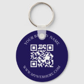Aangepaste QR-code tekstkleur Promo-sleutelhangers Sleutelhanger (Achterkant)