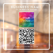 Aangepaste QR-code Upload Eigen Bedrijfslogo naar Raamsticker (Vel 2)