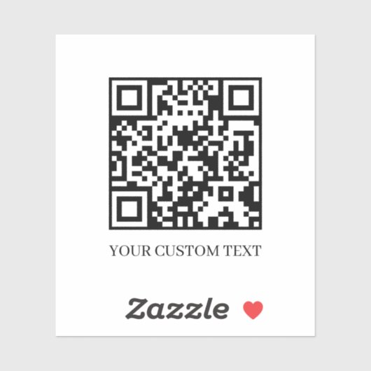 Aangepaste QR-code | Upload je eigen tekstontwerp Sticker (Vel)