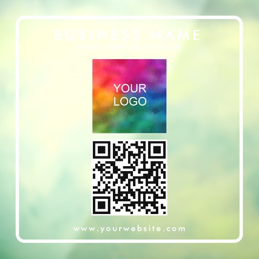 Aangepaste QR-code uploaden Eigen bedrijfslogo naa Raamsticker (Vel 3)