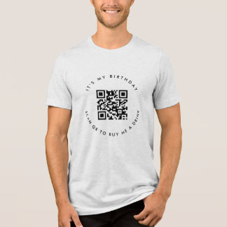 Aangepaste QR-code | Verjaardag of donatie Tri-Blend Shirt