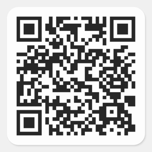 Aangepaste QR-code vierkant ticker Vierkante Sticker (Voorkant)