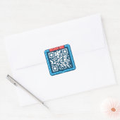 Aangepaste QR-code Vierkante Sticker (Envelop)