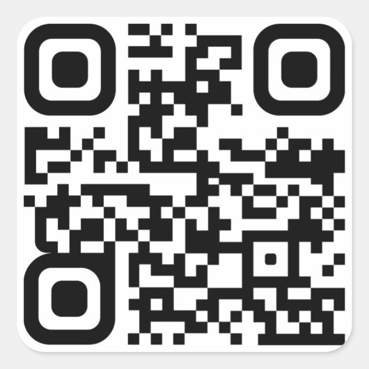 Aangepaste QR-code Vierkante Sticker (Voorkant)