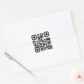 Aangepaste QR-code Vierkante Sticker (Envelop)