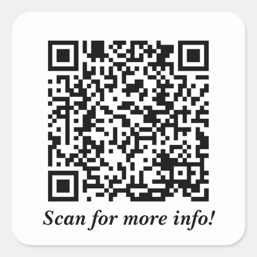 Aangepaste QR-code vierkante Stickers (Voorkant)