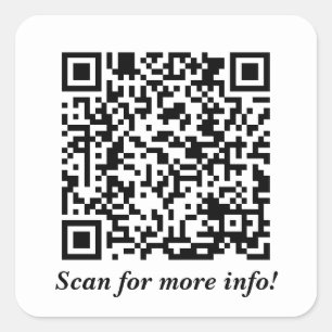 Aangepaste QR-code vierkante Stickers
