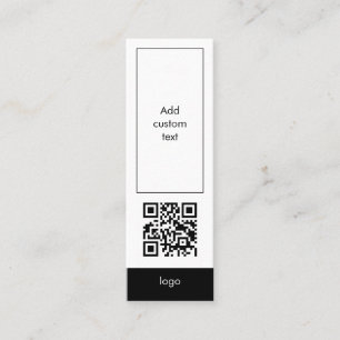 aangepaste qr-code voor bedrijven eenvoudige witte mini visitekaartje