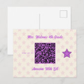 Aangepaste QR-code voor de verlanglijst van de lee Briefkaart (Voorkant / Achterkant)