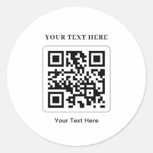 aangepaste QR-code voor een trouwwebsite Ronde Sticker