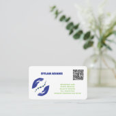 Aangepaste QR-code voor fysiotherapie Visitekaartje (Staand voorkant)