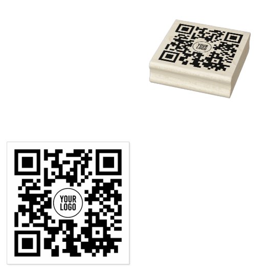 Aangepaste QR-code voor Logo Rubberstempel (Gestempeld)