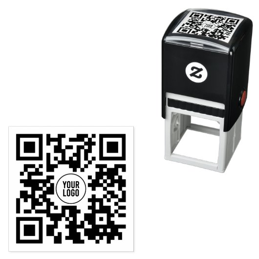Aangepaste QR-code voor Logo Zelfinktende Stempel (In situ)