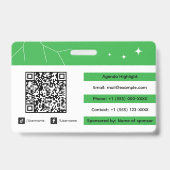 Aangepaste QR-code voor netwerkevenement Badge (Achterkant)