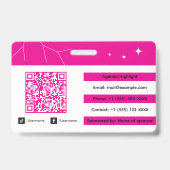 Aangepaste QR-code voor netwerkevenement Badge (Achterkant)
