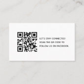 Aangepaste QR-code voor streepjesbadge Retro Barbe Visitekaartje (Achterkant)