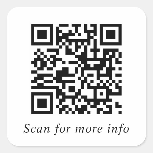 Aangepaste QR-code Website Generator Vierkante Sticker (Voorkant)
