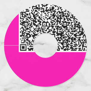 Aangepaste QR Code Wijnglas Label - Kies kleuren