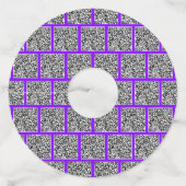 Aangepaste QR Code Wijnglas Label - Kies kleuren (Voorkant)