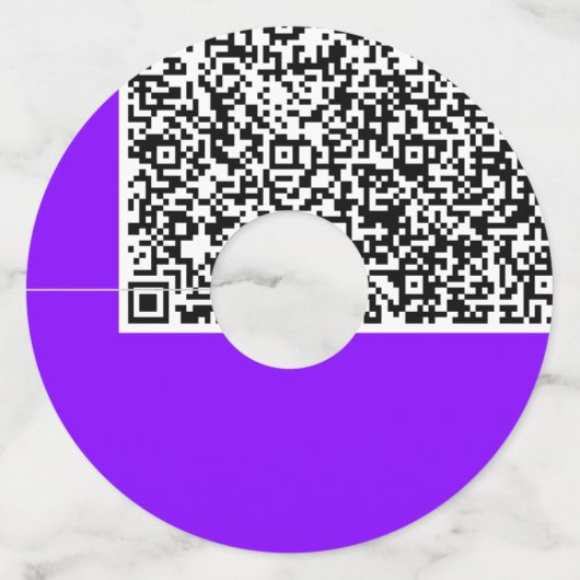 Aangepaste QR Code Wijnglas Label - Kies kleuren (Voorkant)