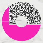 Aangepaste QR Code Wijnglas Label - Kies kleuren (Achterkant)