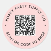 Aangepaste QR-code winkel sticker (Voorkant)