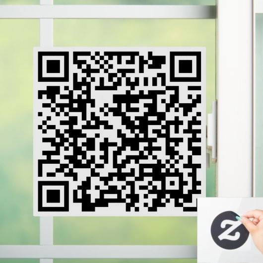 Aangepaste QR-code Winkelwinkel - Grafische rendie Raamsticker (Huis)