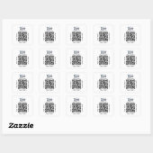 Aangepaste QR-code Zakelijk Logo Branding Vierkante Sticker (Vel)
