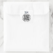 Aangepaste QR-code Zakelijk Logo Branding Vierkante Sticker (Tas)