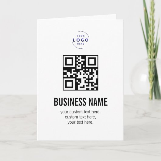 Aangepaste QR-code Zakelijk Logo Naam Sjabloon (Voorkant)