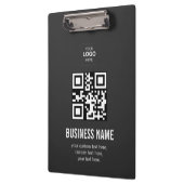 Aangepaste QR-code Zakelijk Logo Naam Sjabloon Klembord (Links)