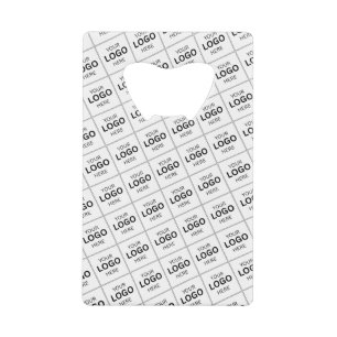 Aangepaste QR-code Zakelijk Logo Naam Sjabloon Kredietkaart Flessenopener